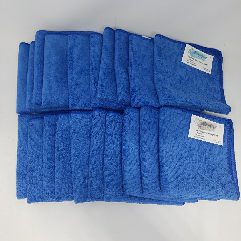 20 Microfiber Cleaning Cloths 12×12” Wash Towel Drying Rag Car Detailing 300GSM