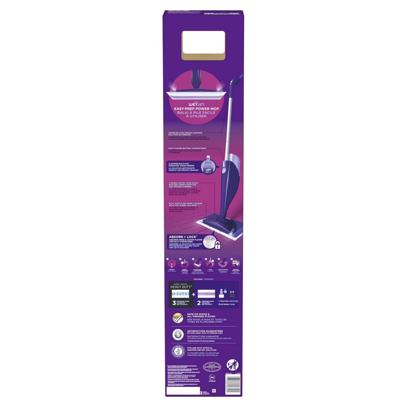 Swiffer WetJet Mop Kit w/ Solution, 5 Pads & Battery Unscented