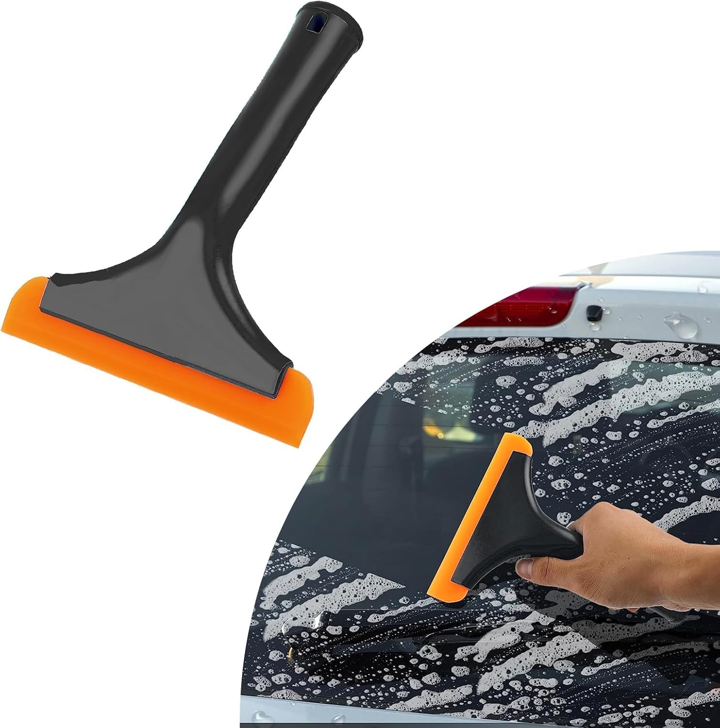 Small Silicone Window Squeegee, Car Windshield Water Blade Squeegee, Multifun…