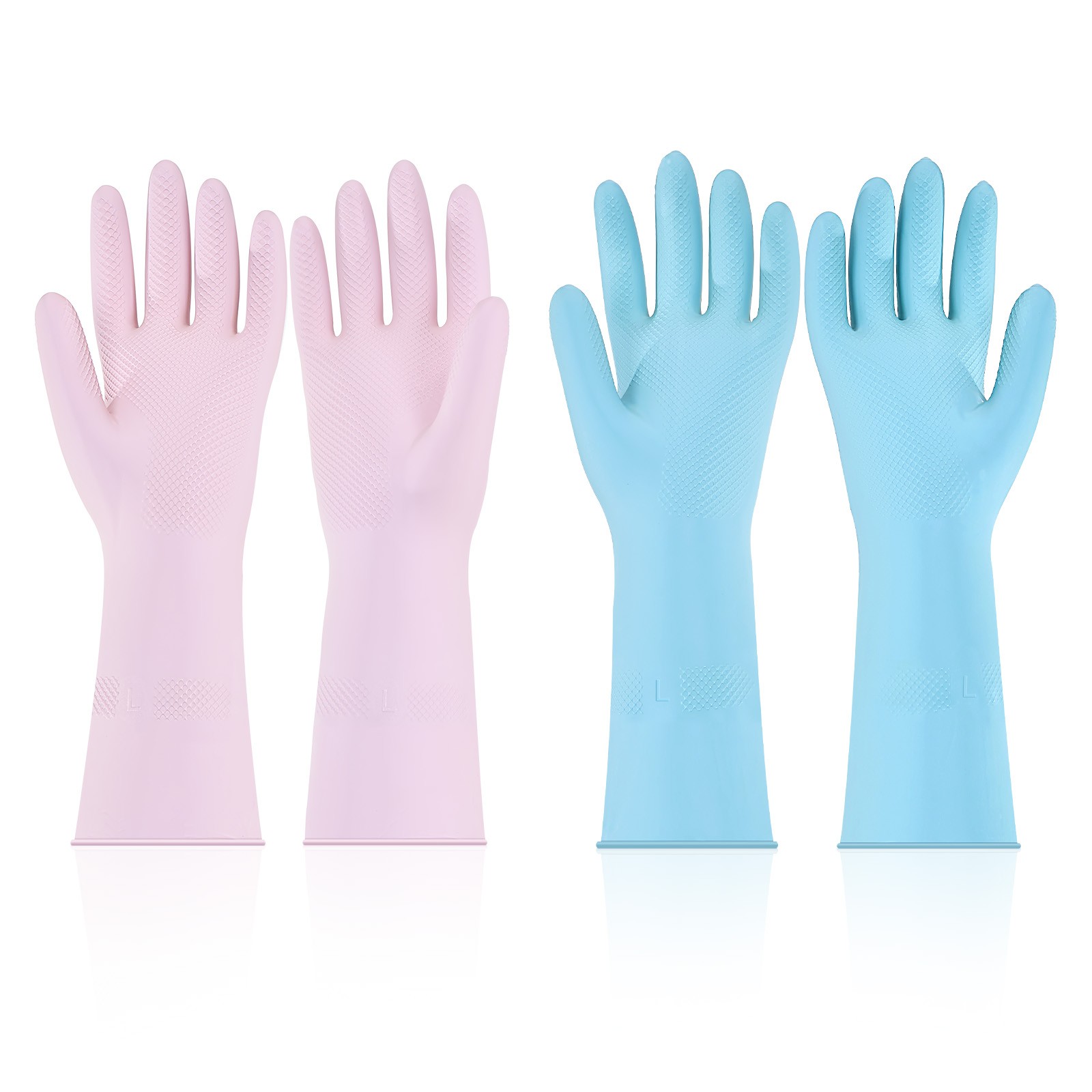 Uimoso Durable Cleaning Gloves – 2 Pairs,Non-Slip,Large Size for Household Tasks