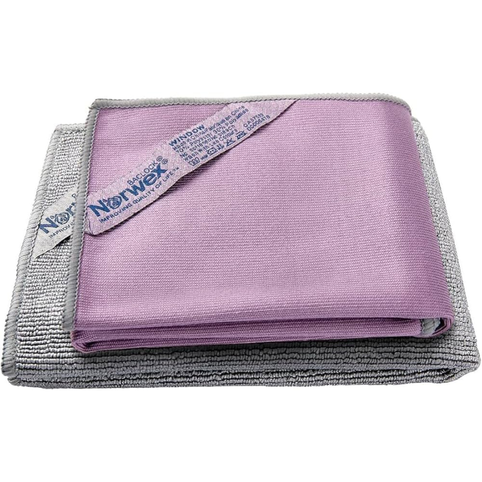 Norwex Cloth Set 2 Pack – Purple Window Cloth & Gray EnviroCloth New