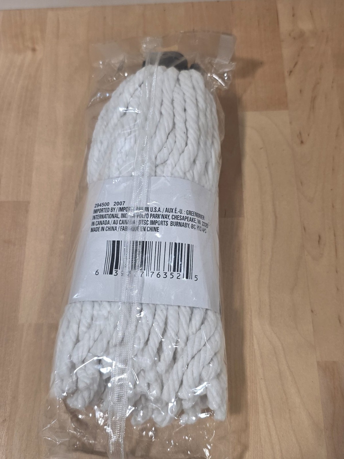 Essentials Natural Cotton Blend Yarn Mop Head Fits US Threaded Handle