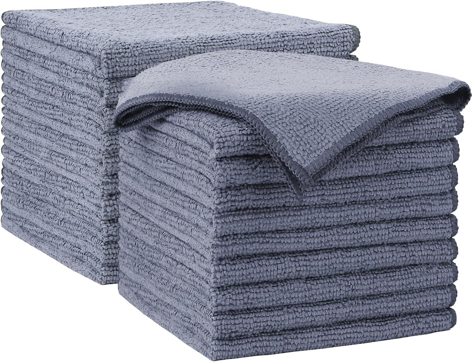50 Pack Microfiber Cleaning Towels – 12×12″ Lint-Free Rags for Car & Home