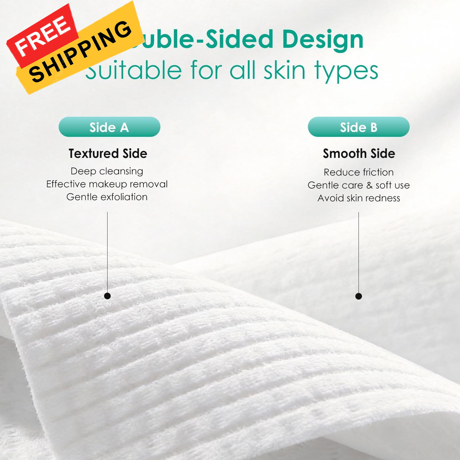 SDIW Face Towels 10″×12″, XL Disposable Facial 50 Count (Pack of 1), White