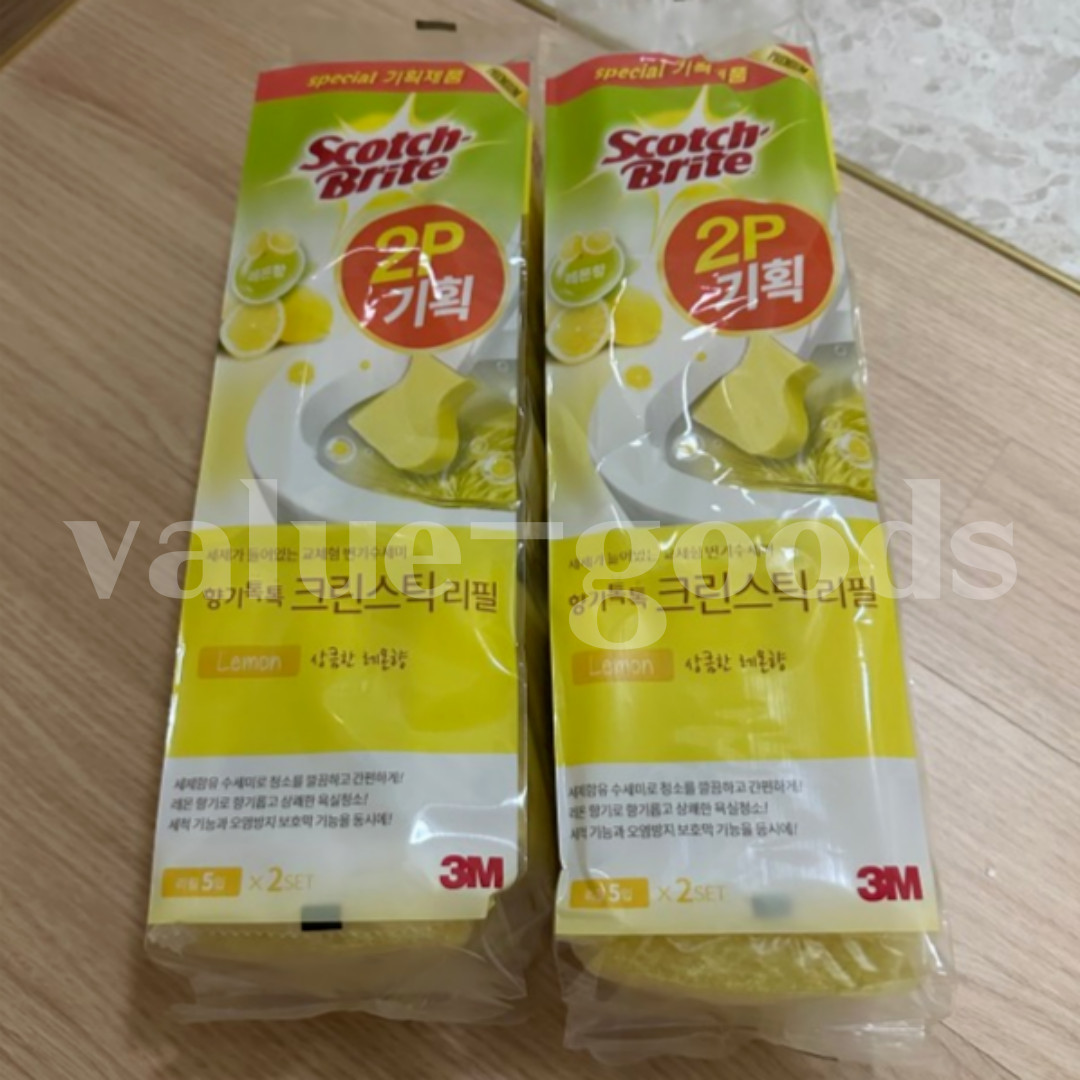 3M Scotch Brite Clean Stick Lemon Fragrance Refill 20ea Disposable Toilet Bowl
