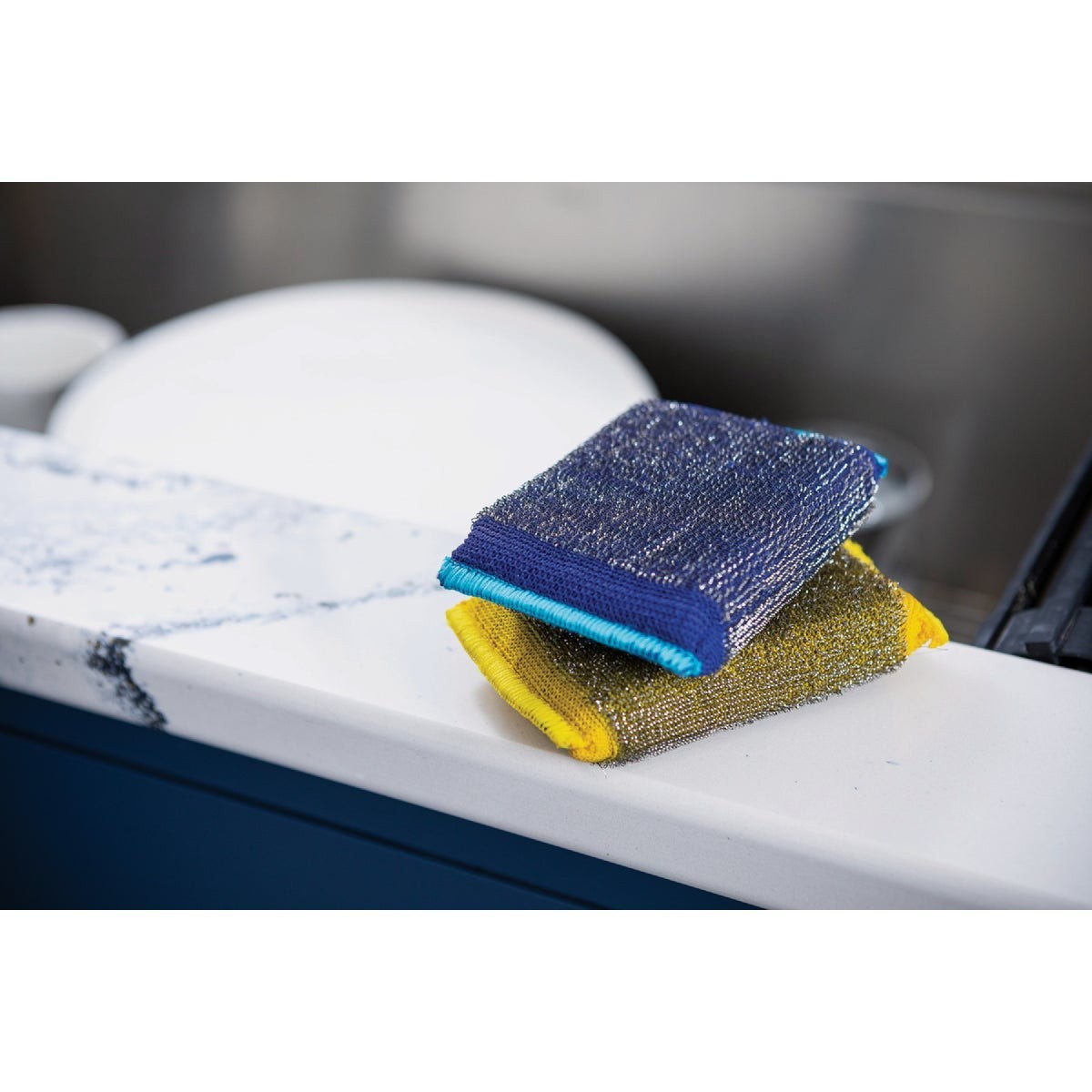 2 Pack – Scrub Daddy Stainless Steel Scour Daddy Heavy Duty Scouring Pad
