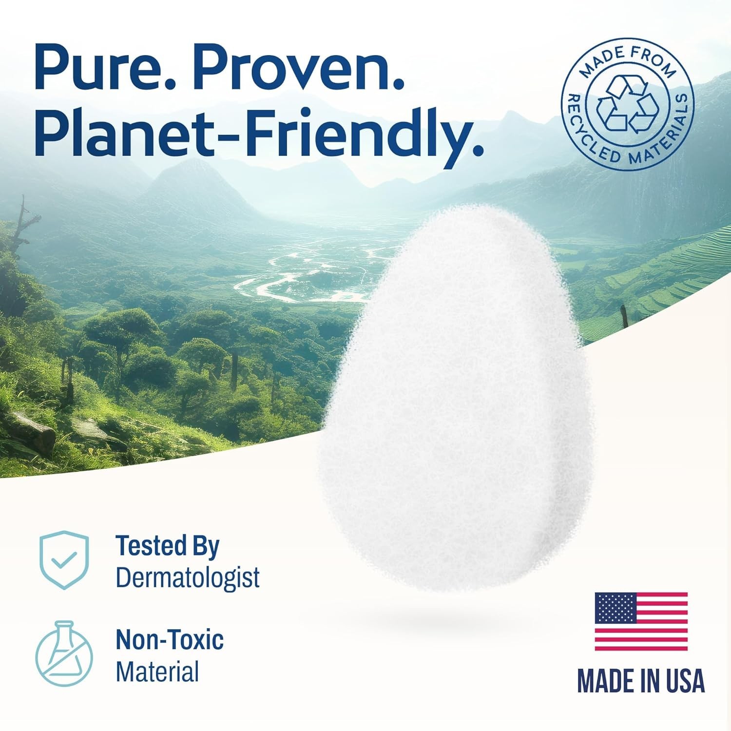 HartFelt [10 Pack] Regular Exfoliating Facial Sponge for Face – Daily Cleansi…