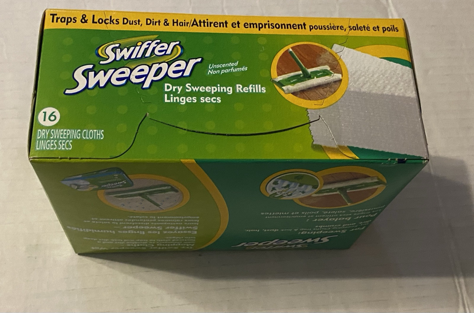 Swifter Dry Sweeper Refills 16 unscented cloths NEW