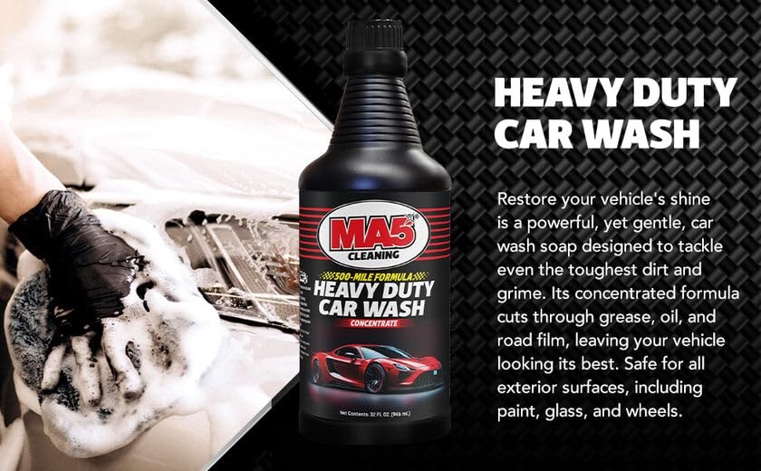MA5x Car Wash Soap | Concentrated, pH Balanced | 32 Fl Oz (Pack of 1), Pink