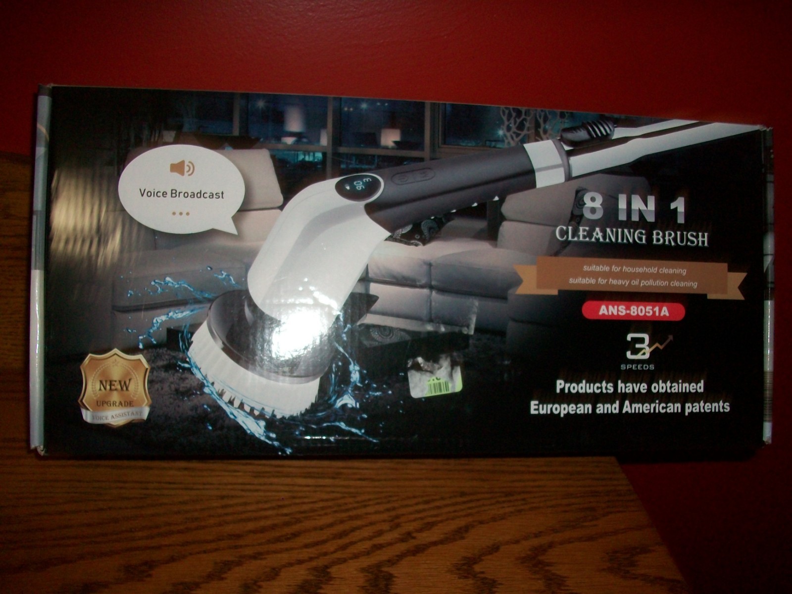 YKYI 8 in 1 Power Cleaning Brush ANS-8051A Wireless Multiple Heads-NIB–FREE SHP