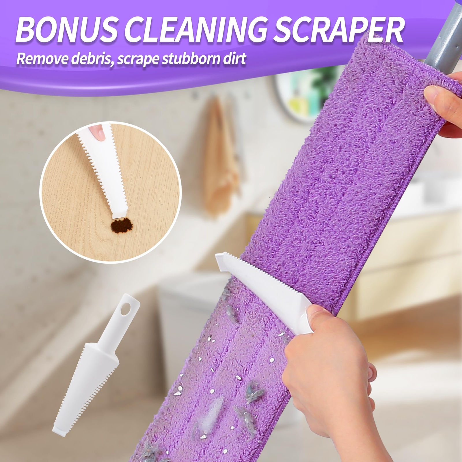 24″ Microfiber Mop For Floor Cleaning Dry And Wet Floor Mop For Hardwood Laminat