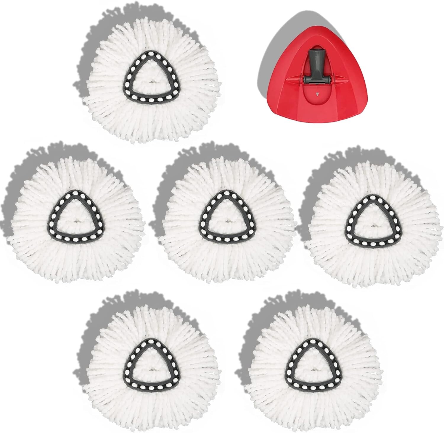 Versatile 6-Pack Mop Head Refills for O-Cedar EasyWring – Lightweight & Reusable