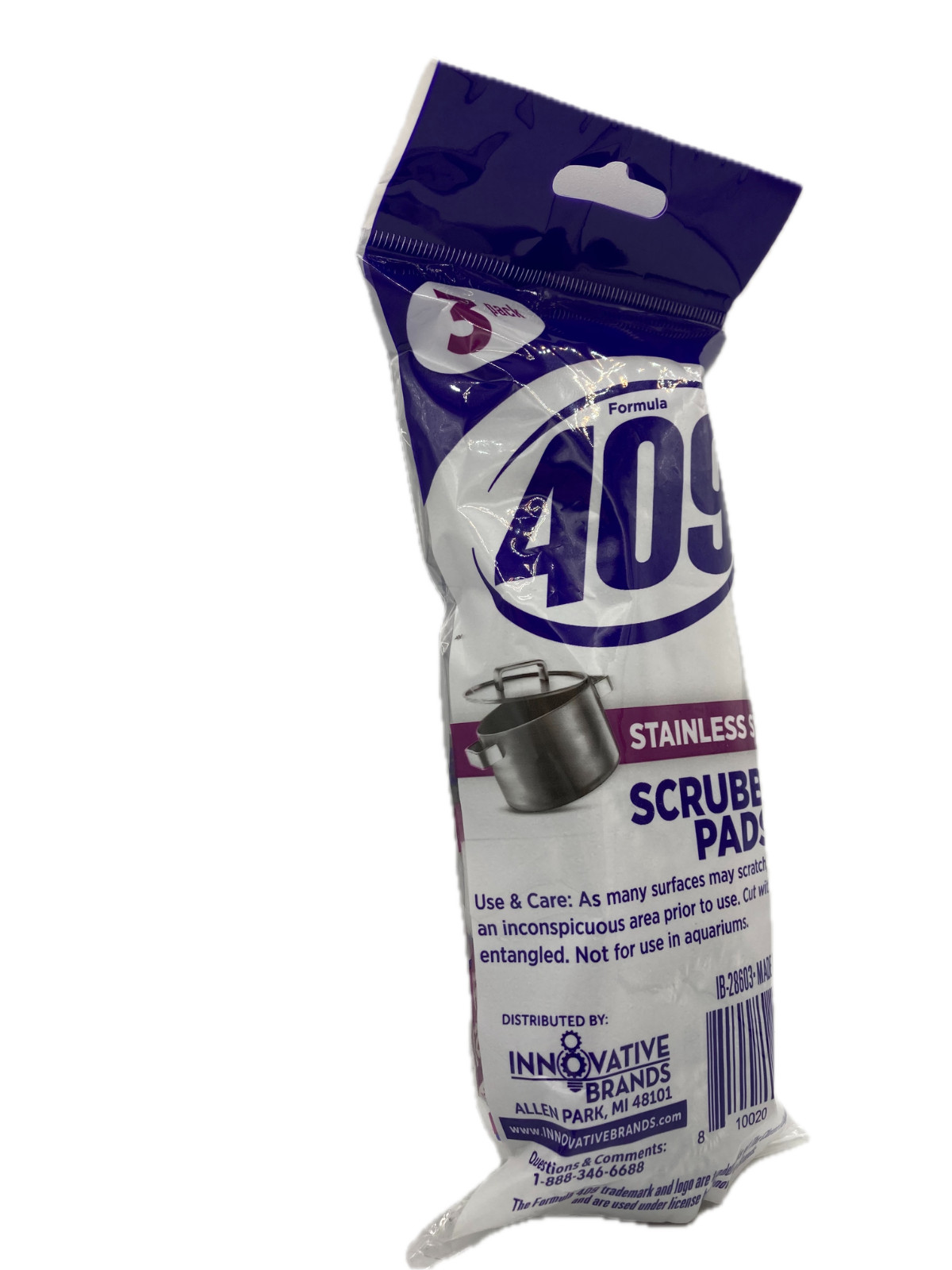 409 Stainless Steel Scrubbing Pads 3pk (1 Pack of 3 each)