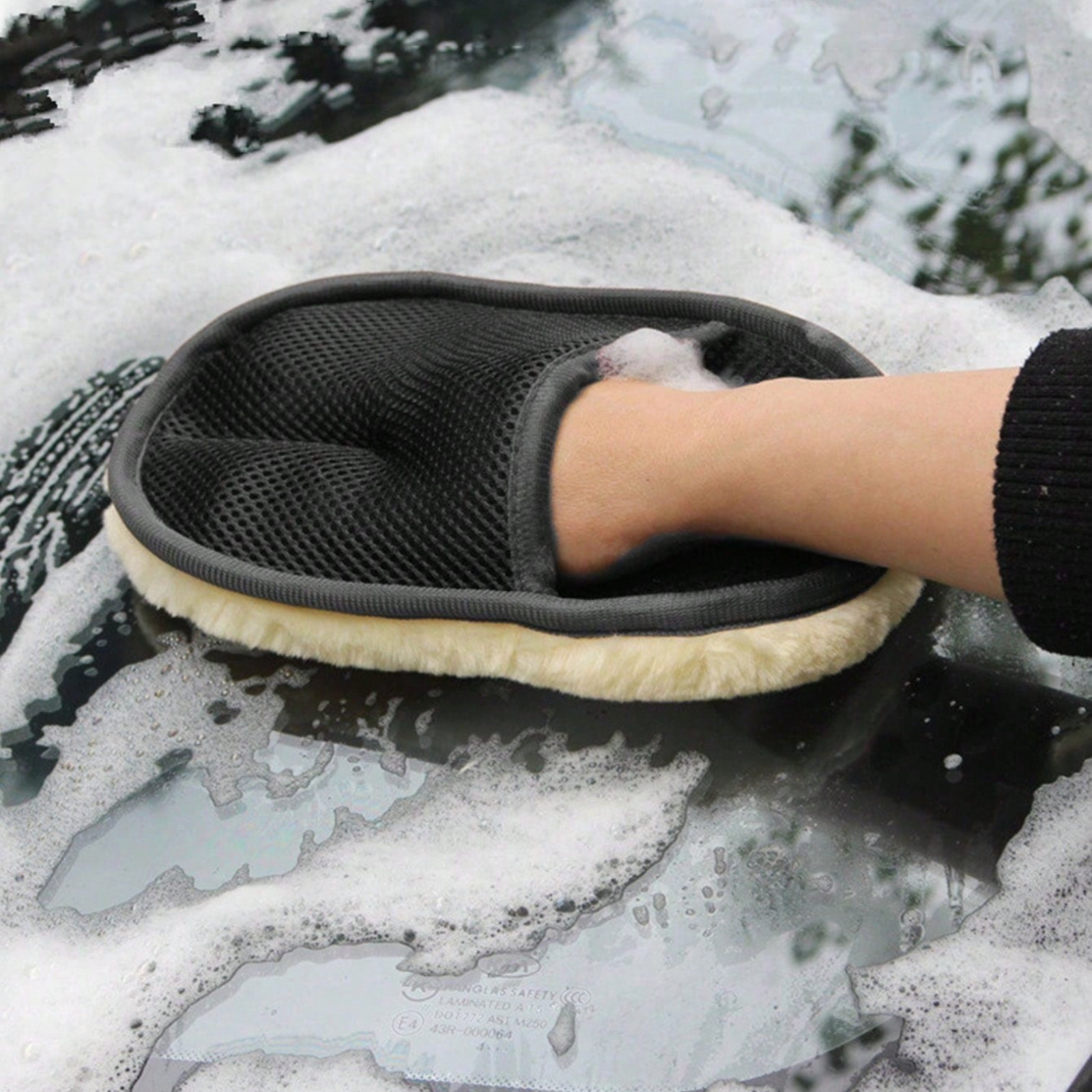 Auto Car Washing Glove Microfiber Woolen Soft Cleaning Glove For Car Polishing