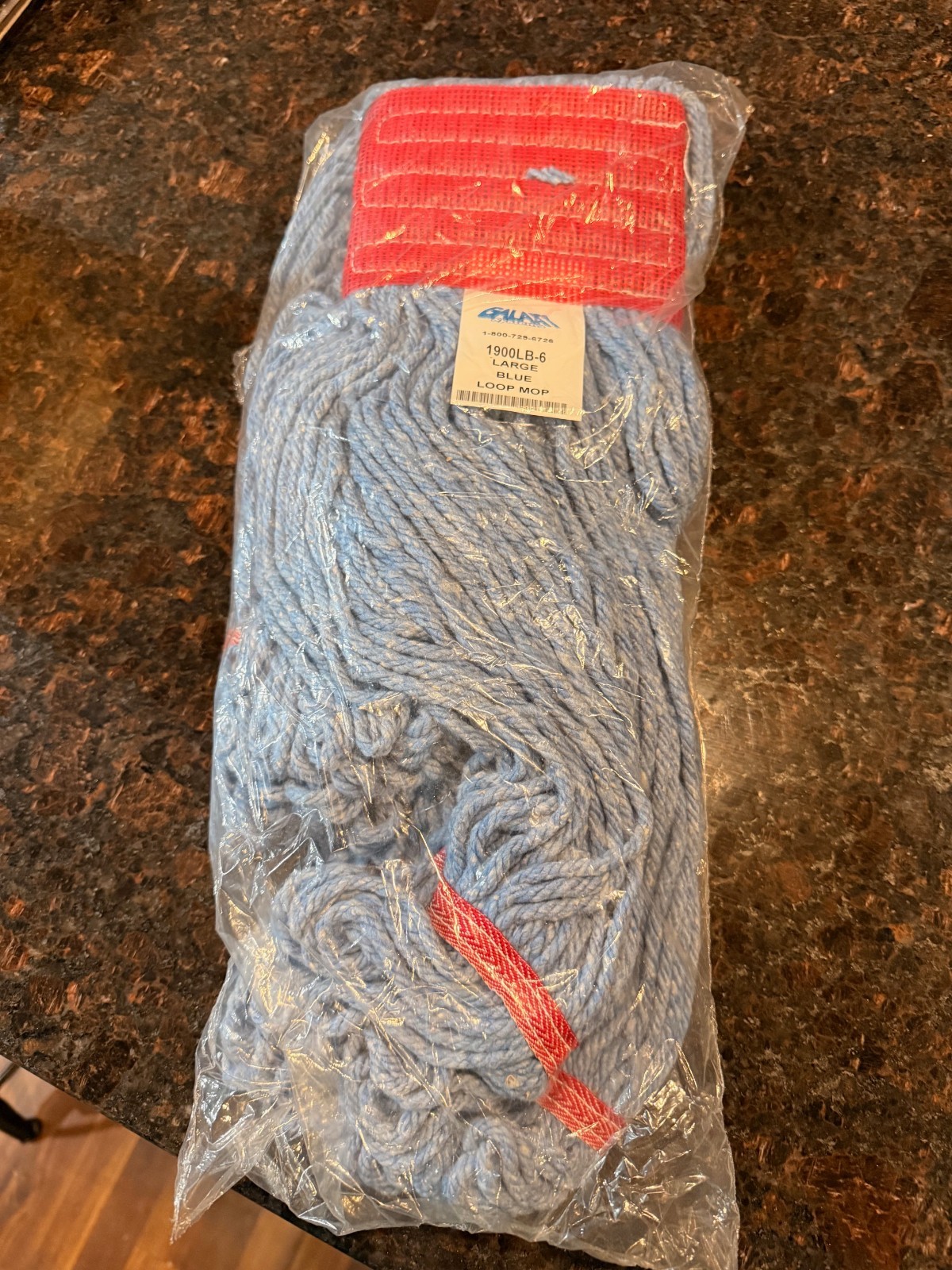 GAM Loop Mop Heads total 4 – Model 1900LB-6 – Large, Blue