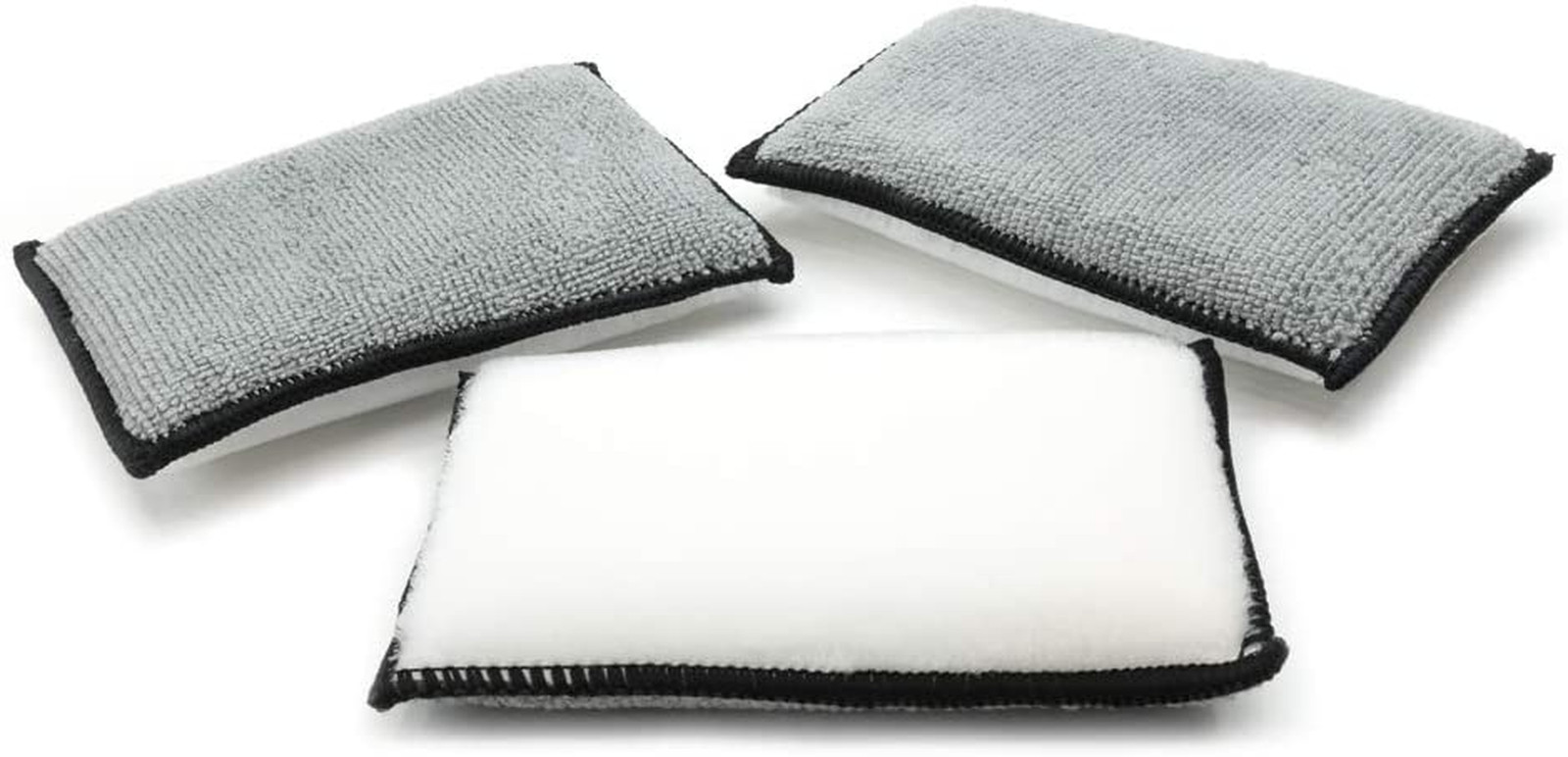 Scrub Ninja Scrubber Sponge 3 Pack White and Grey – 5″X3.5″
