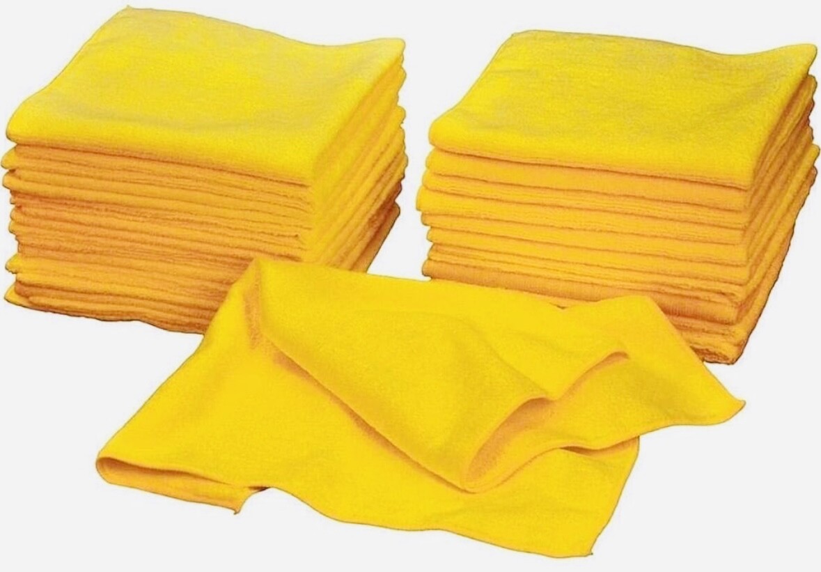 (New) K Signature Ultra Plush Microfiber Towel, Yellow, 16 in x 16 in, Options