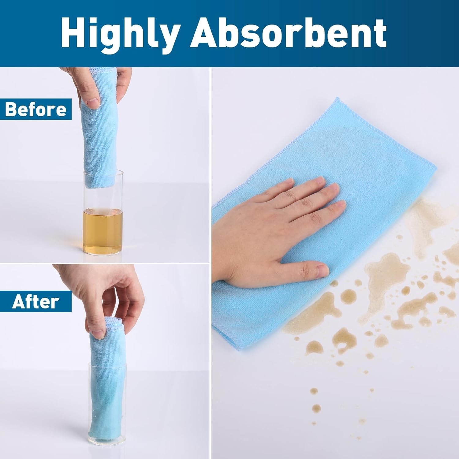 Microfiber Cleaning Cloth Set of 50 Towel Rag Car Polishing Detailing No-Scratch