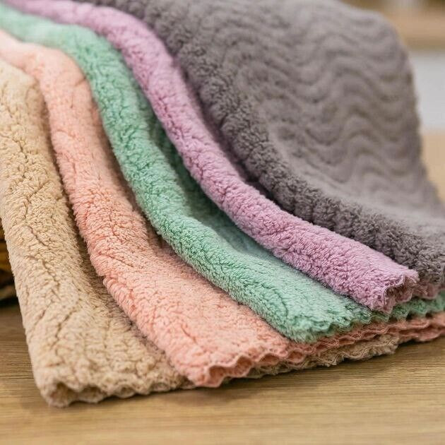 20pcs of 10×10 in microfiber soft absorbent kitchen cleaning towels, rags
