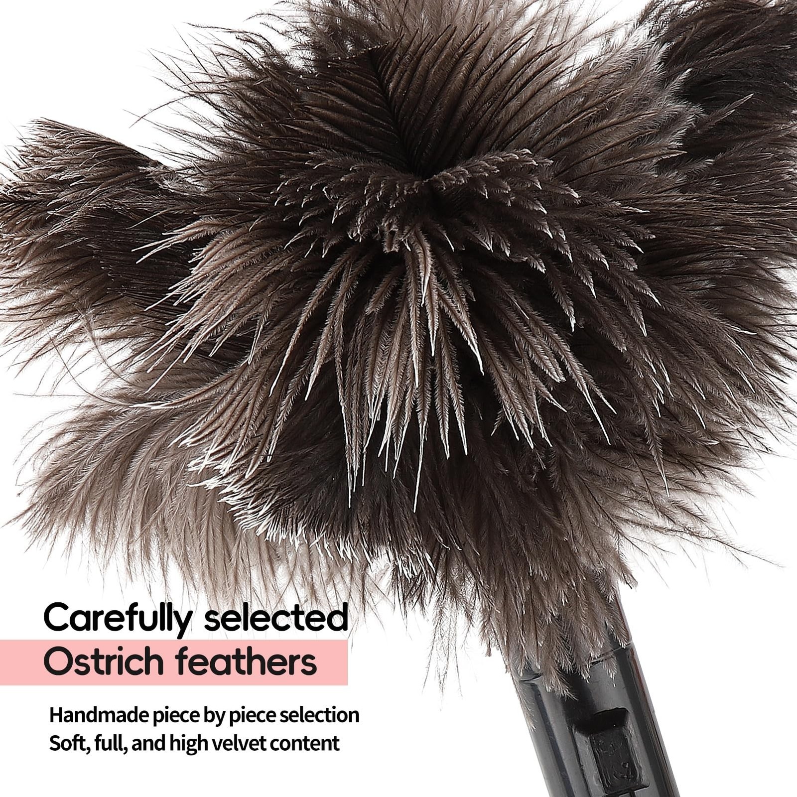 Retractable Feather Duster-Genuine Ostrich Feathers,Anti-Static,Reusable Eco-…