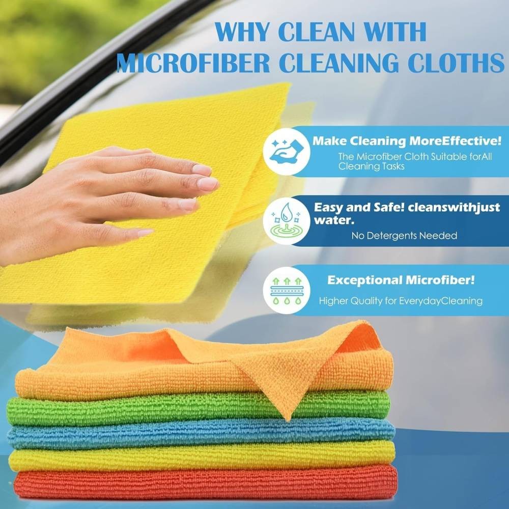 Multi 2/10/50 Pack Microfiber Cleaning Cloth Towels Car Detailing Polishing Rag.