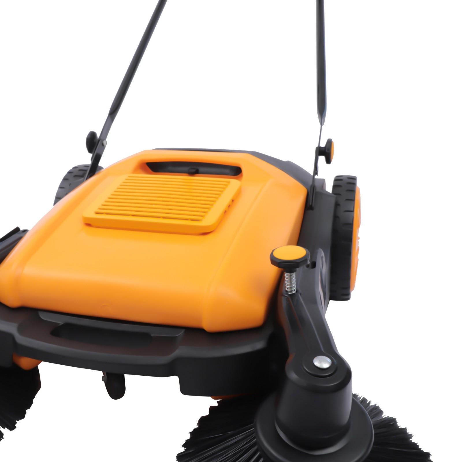 Walk-Behind Pavement Street Sweeping Tool Cleaner Floor 55L 41″Hand Push Sweeper