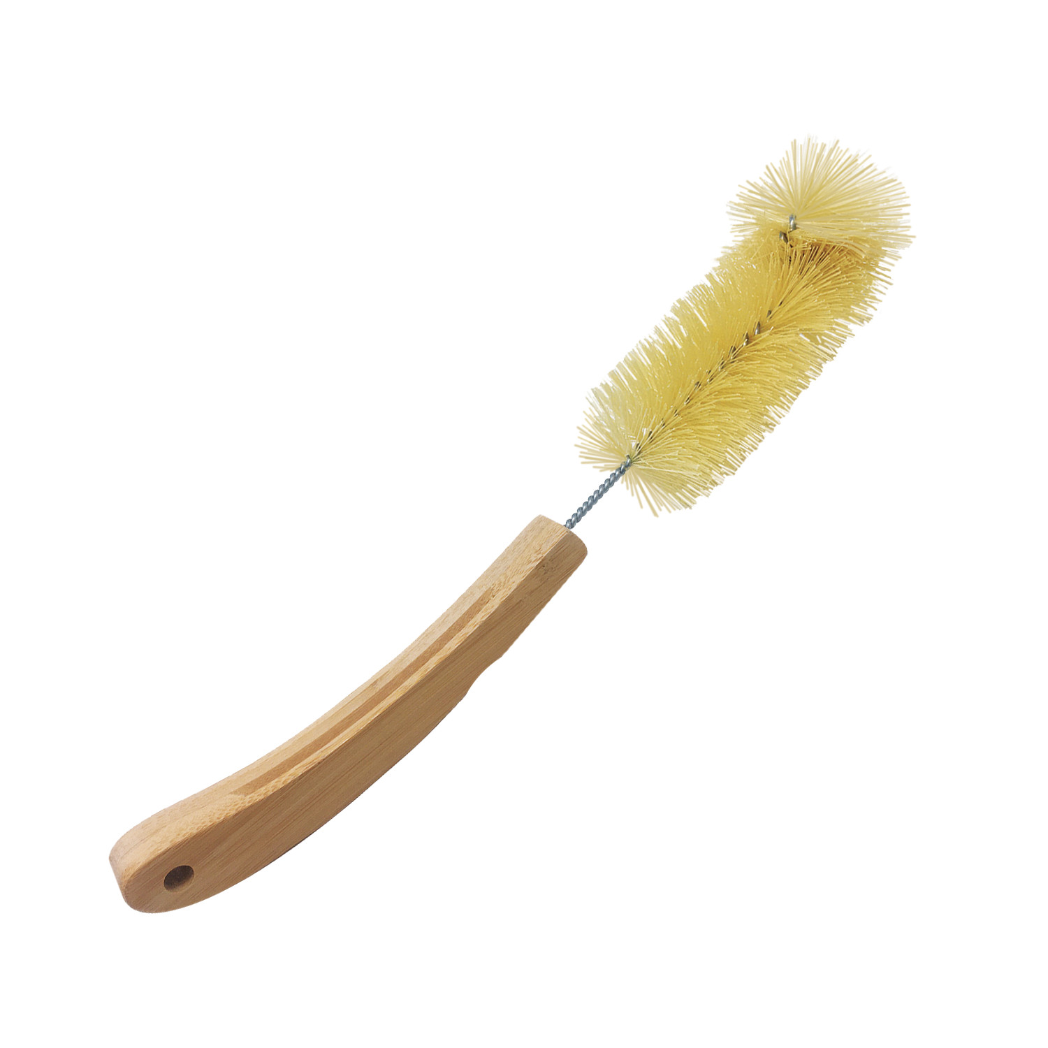 Bamboo Bottle Brush – Ergonomic Non Scratch Bristles are Recycled Bottles LOLA