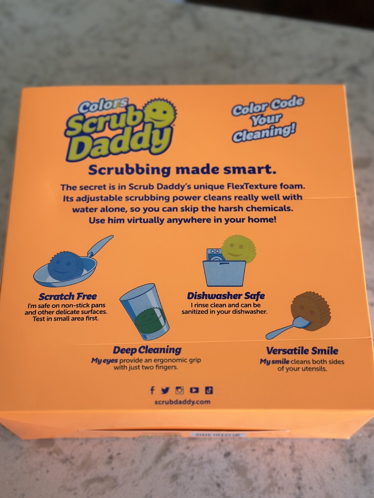 Two pack Scrub Daddy Scratch Free Sponges for Dishes & Home Variety Pack 8 + 8