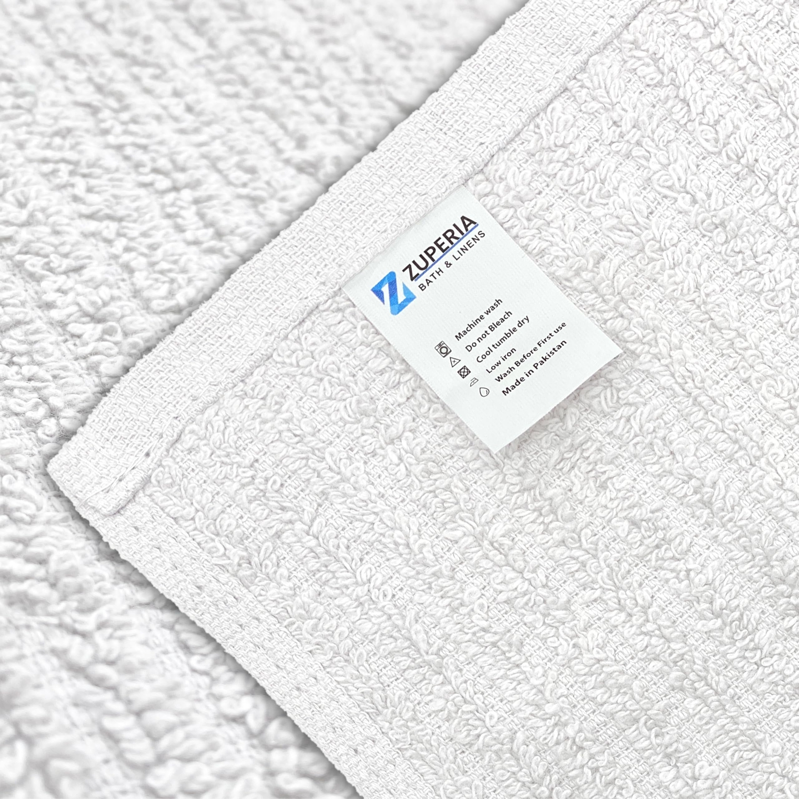 ZUPERIA Premium Bar Mop 16 Pack (12 x 12) – 100% Cotton Cleaning Towels Made