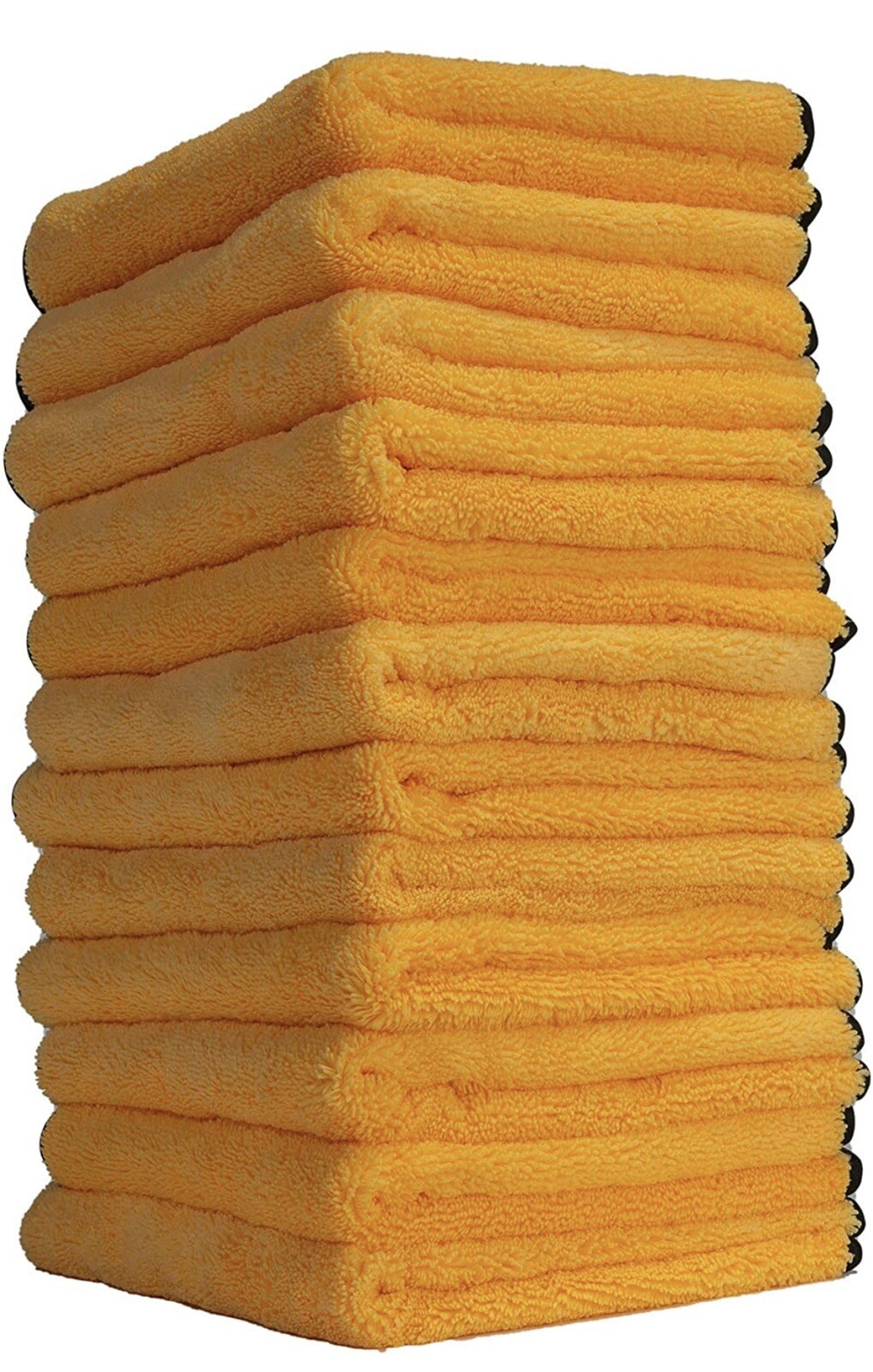 Pack Of 6 Professional Grade Premium Microfiber Towel, Gold 16”x16” Car Detail