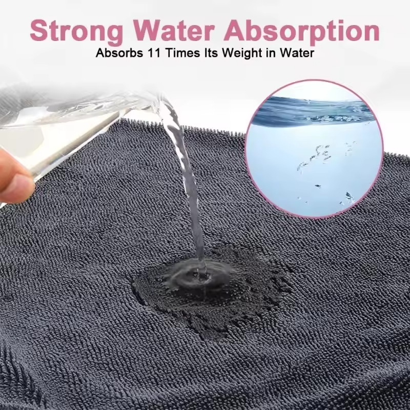 1500GSM 24 x 36″ Water Absorbing Car Wash Microfiber Drying Towel Twisted Loop