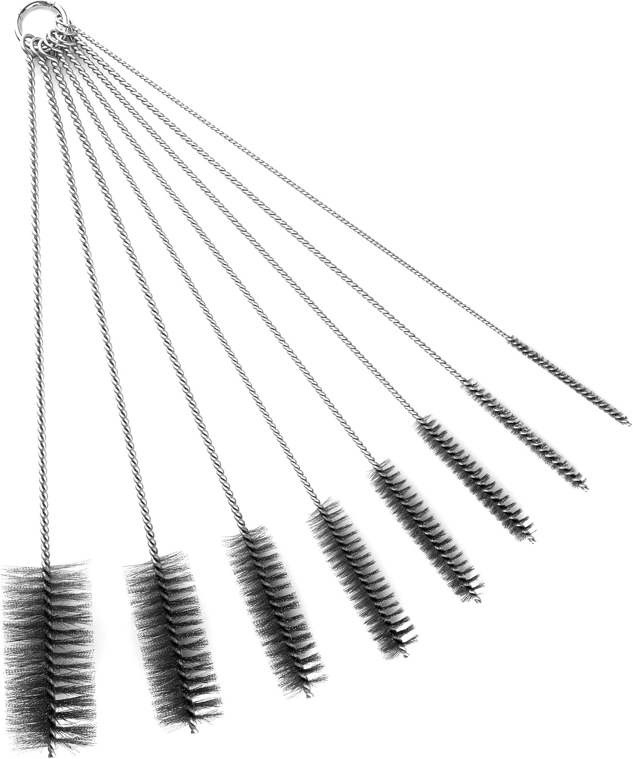 16in Stainless Steel Pipe Brush 8 Pack for Tube Bottle Auto Parts Cleaning