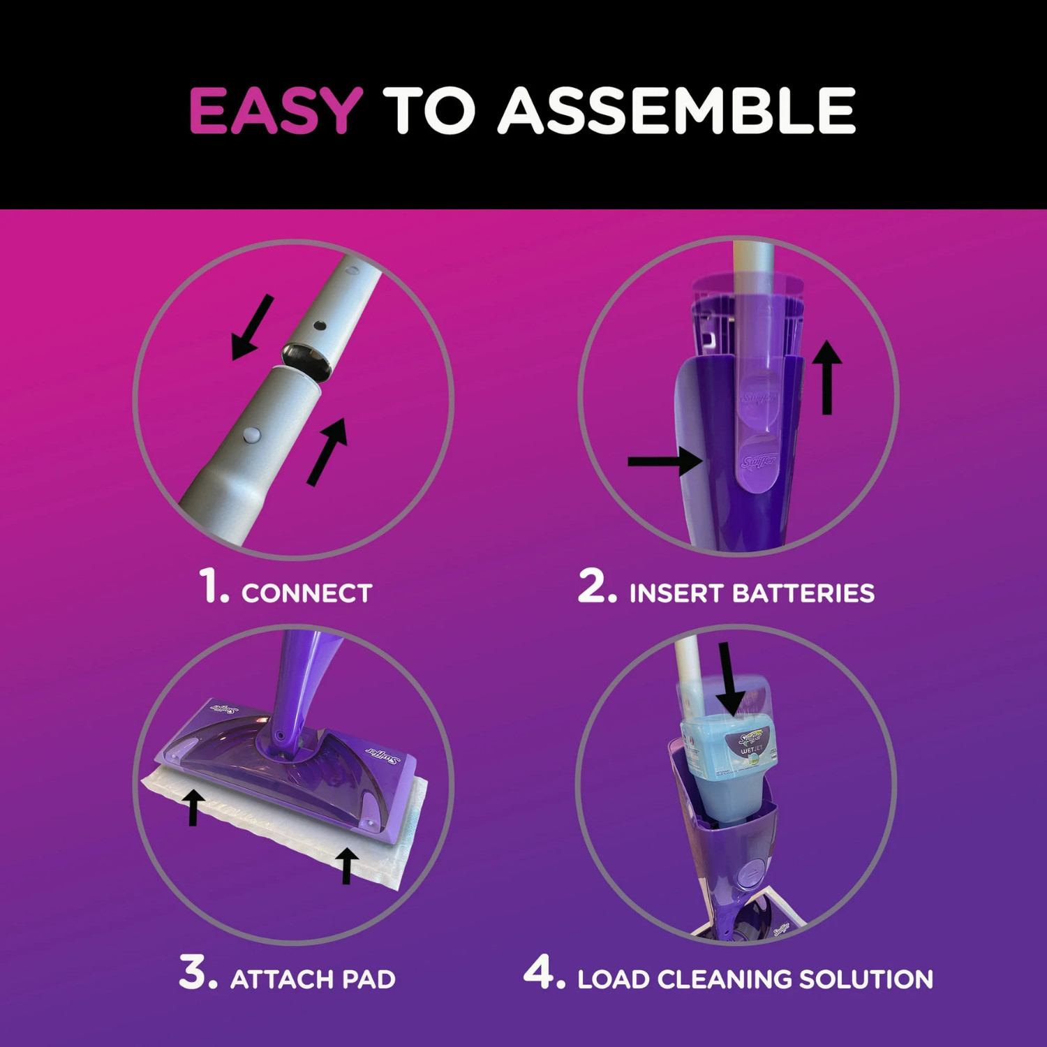 Swiffer Wet Jet Mop,Floor Cleaner for Mopping Wood, Laminate, Tile, Cleaning Set
