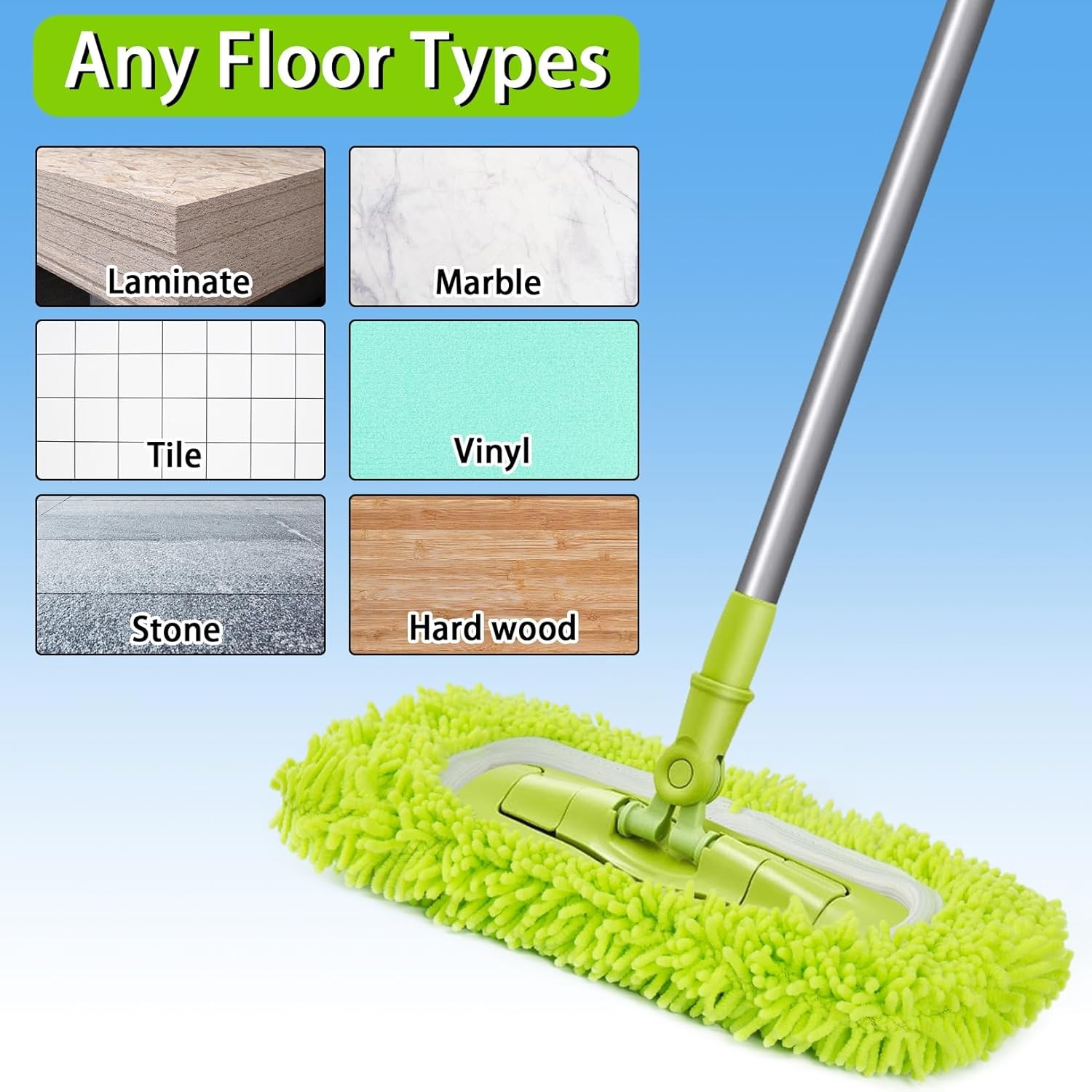 Reusable Dry Sweeping Cloths Microfiber Wet Mop Pads Compatible with Swiffer Swe