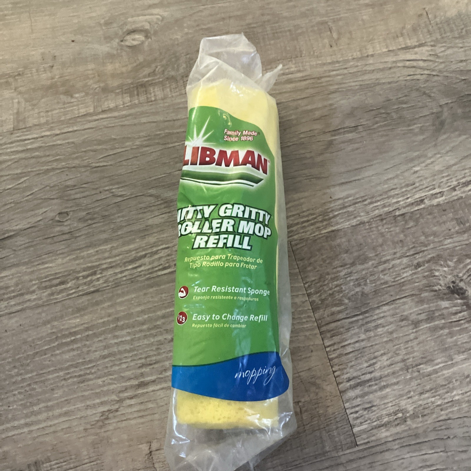 Libman NITTY GRITTY 10 Inch Tear Resistant Sponge Roller Mop Refill – New