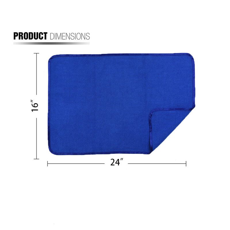 CarCarez Premium 3-Pack Microfiber Waffle Towels 16″x24″ 380GSM 3 Colors