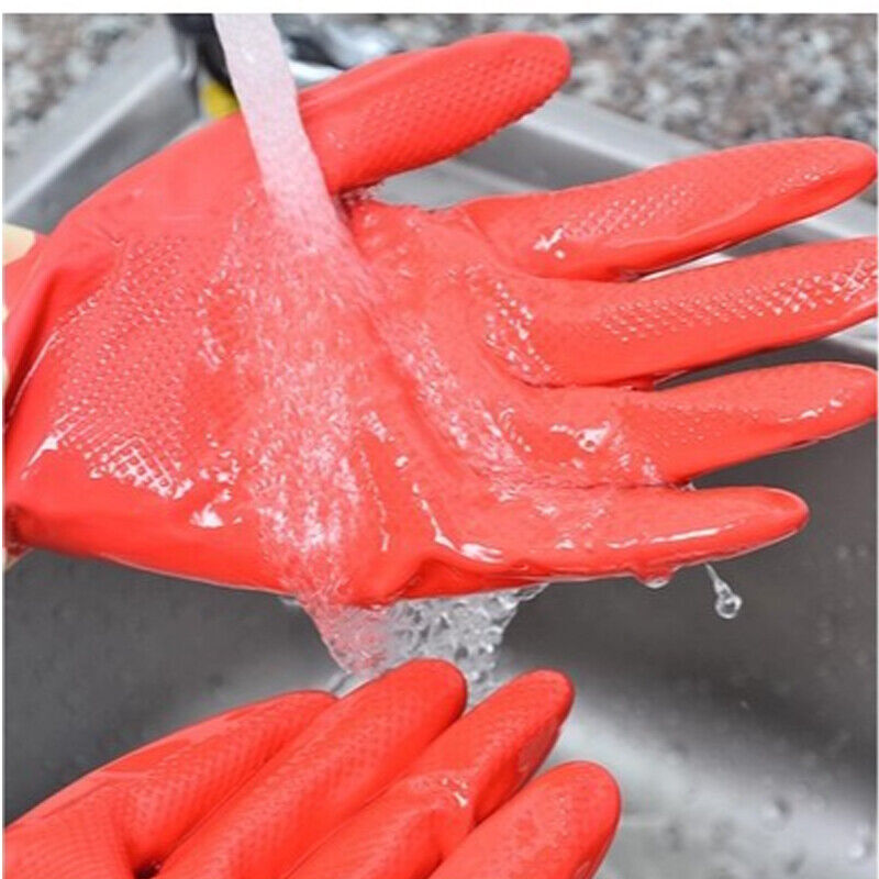 6Pairs Reusable Dishwashing Gloves Household Cleaning Gloves Waterproof Non-Slip