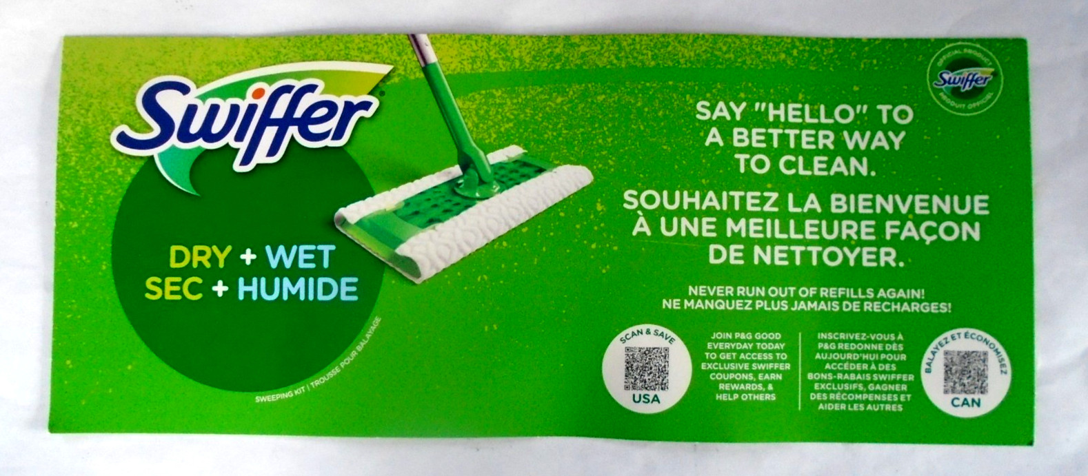 Swiffer Sweeper 2-in-1 Dry + Wet Floor Mopping and Sweeping Kit