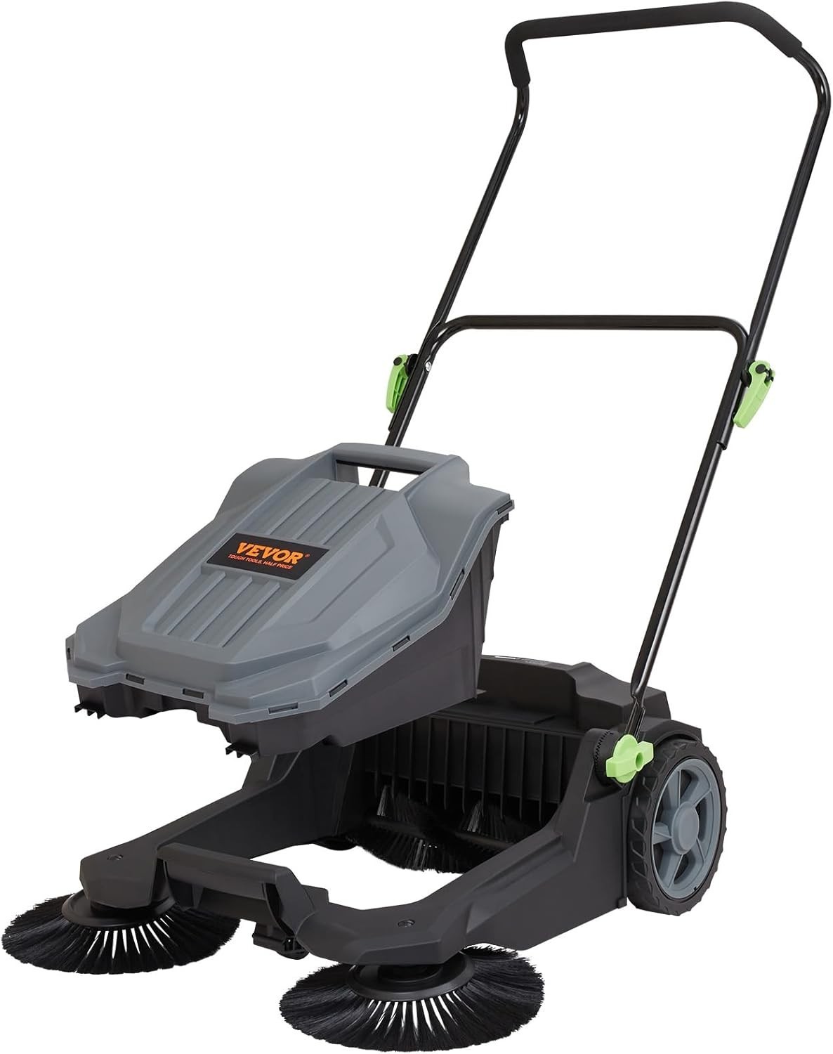 Walk-Behind Hand Push Floor Sweeper 25 6 Inch Sweeping Width Manual Non Electric