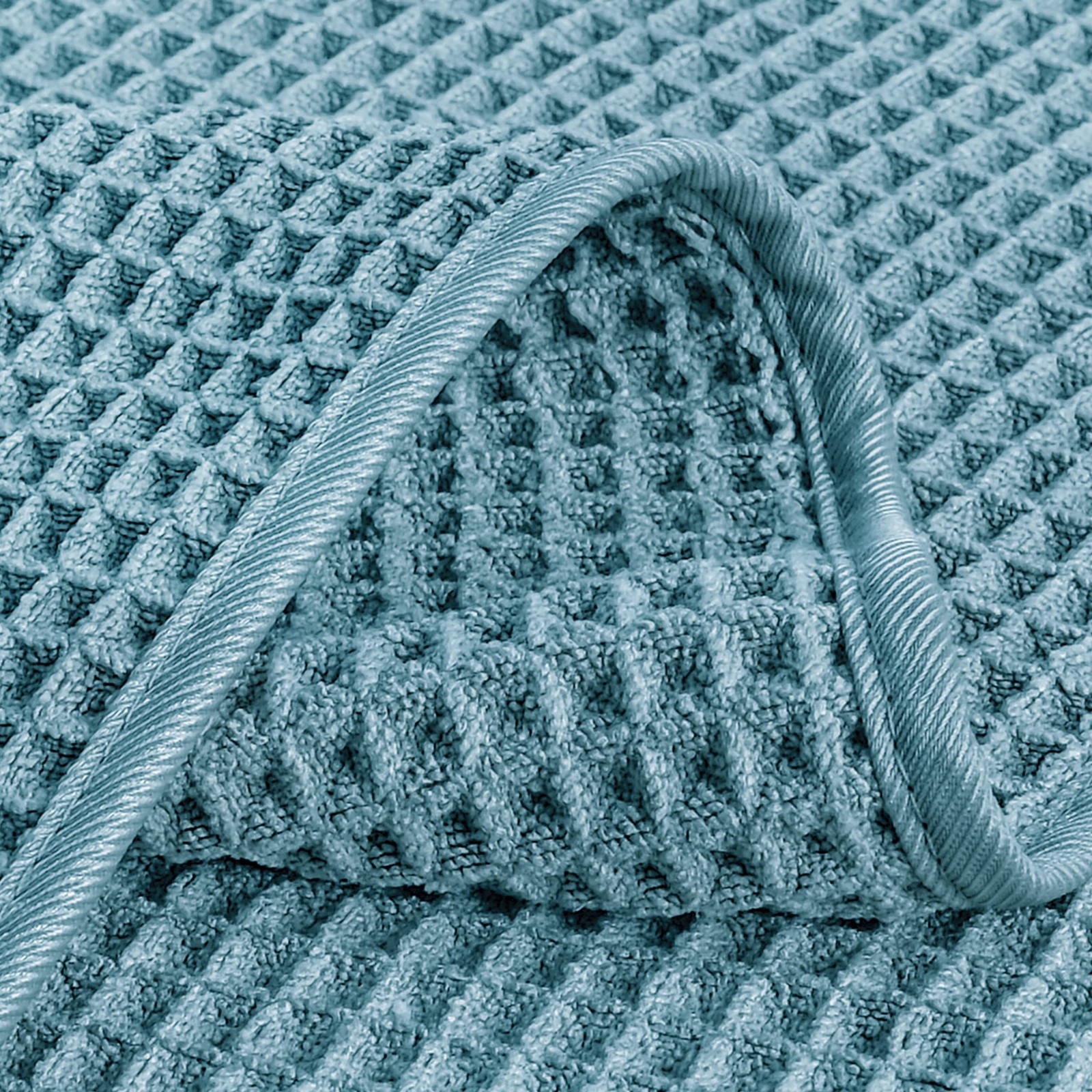 Microfiber Lint Free Washcloth Face Towel, 13 x 13 in, 4 Pack (Waffle Weave)