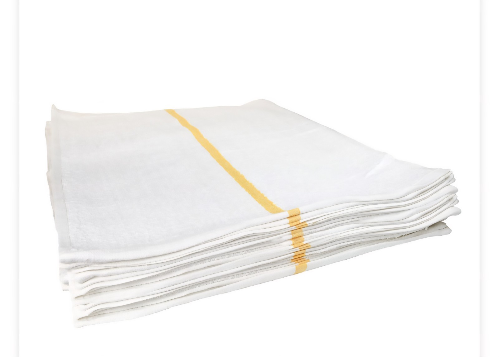 BarMop, Towels, 16″x19″ Yellow/Orange Stripe, Bulk 10 LBS (5 Doz)