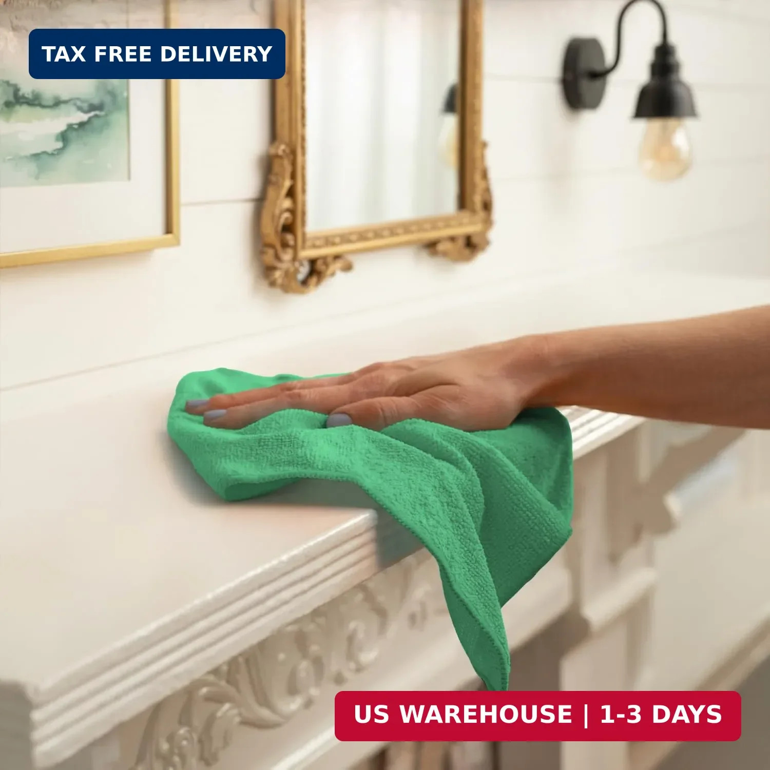 Avalon Towels Microfiber Cleaning Cloths (Value Pack of 12) – Size 12 x 12 Inche