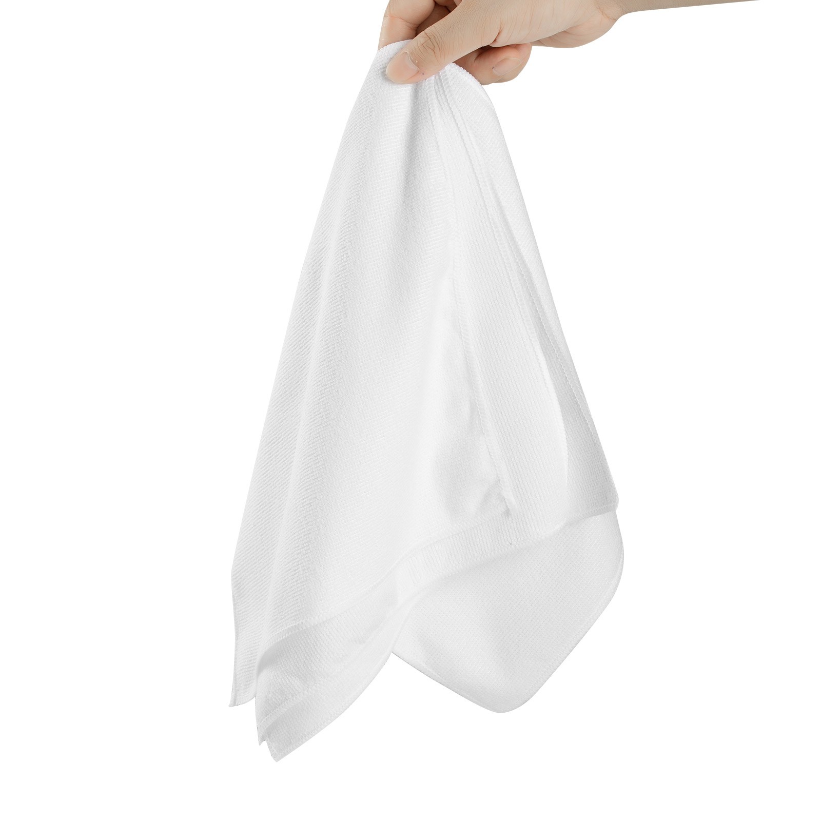 Uimoso 50 Pack White Microfiber Cleaning Cloths 12×12 in High-Quality Towels
