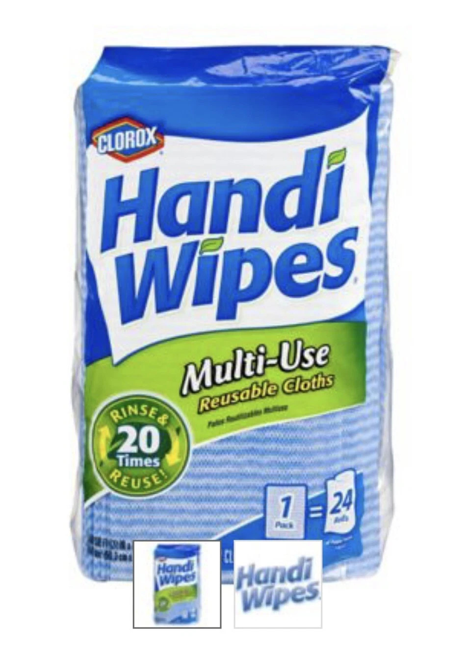 New Handi Wipes Multi-Use Reusable Cleaning Cloths, 72 Cloths