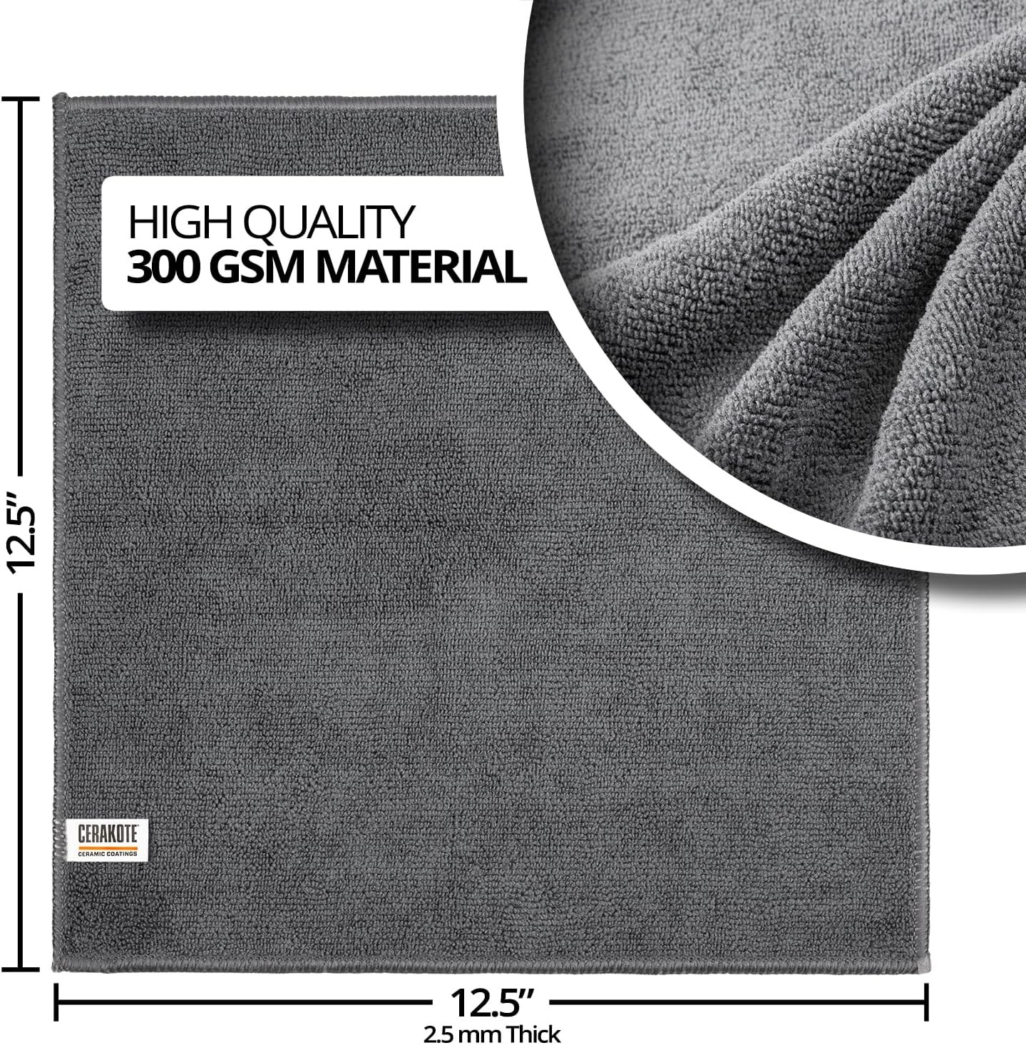 Microfiber Towels (12 Pack) – Cleaning and Application Towels – Durable 300 GSM