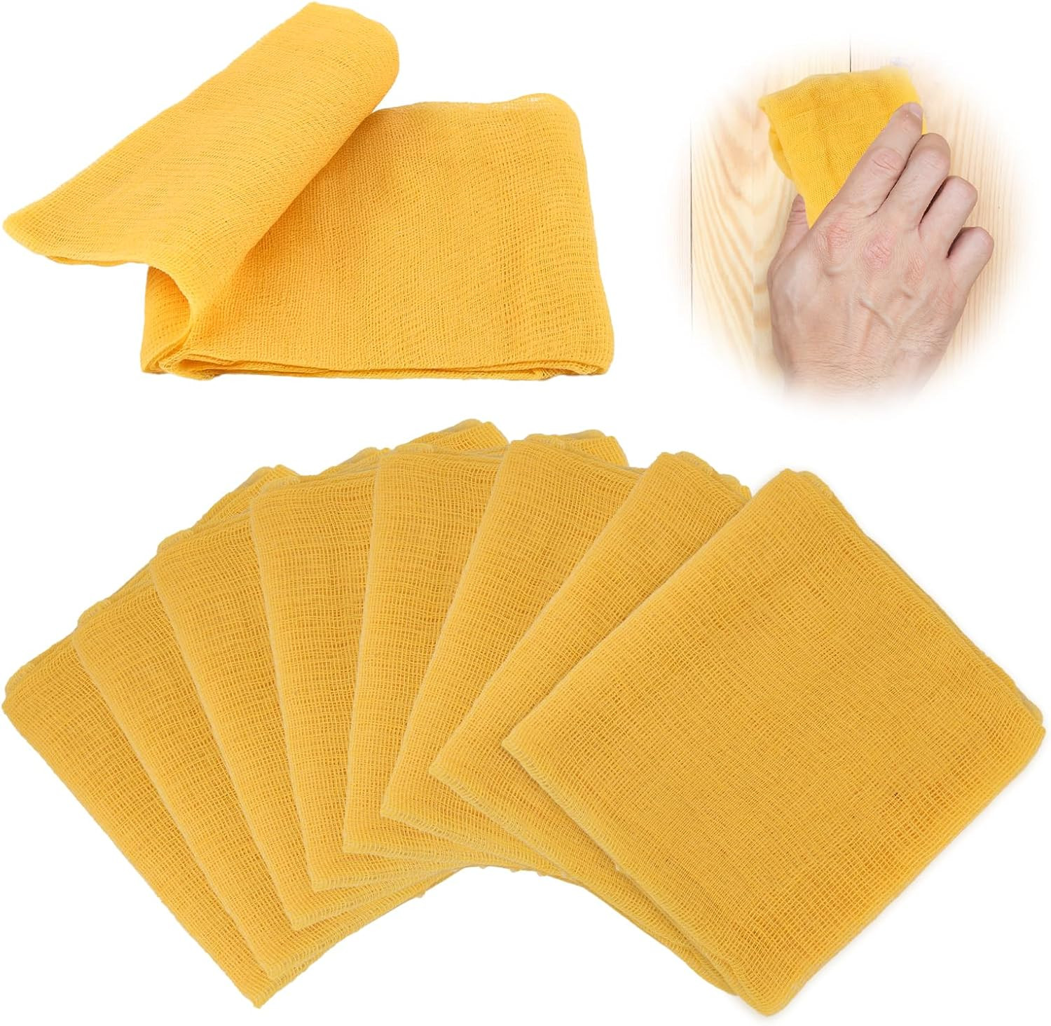 8 Pack Tack Cloths, Tack Rags for Woodworking, 17.7 X 35.4 in Tac Cloth Dust Sta