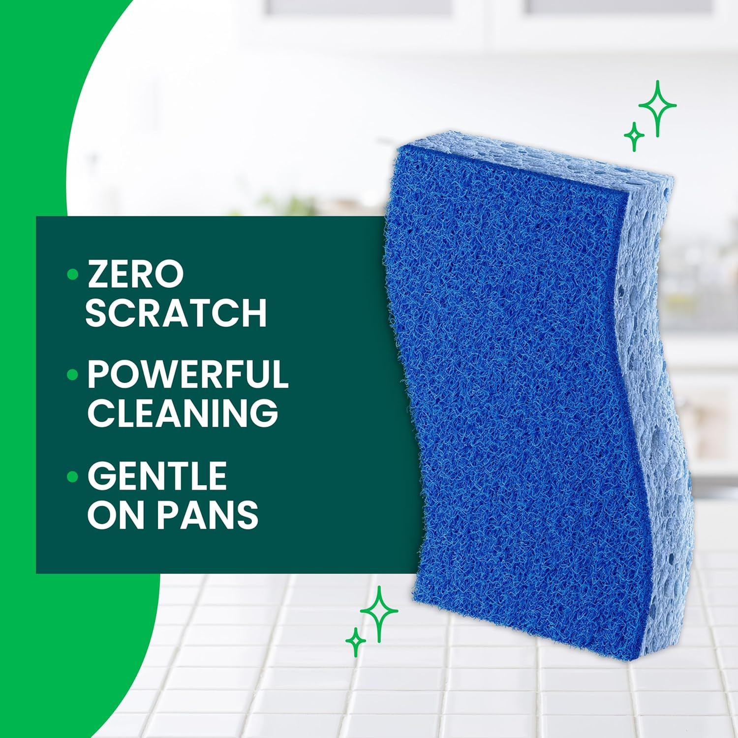 Scotch-Brite Zero Scratch Scrub Sponge, 9 Kitchen Sponges for Cleaning around th