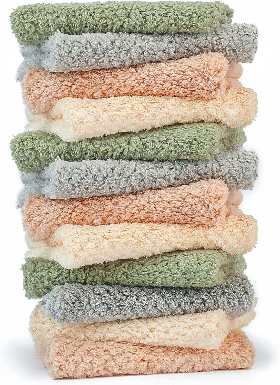 12x Toallas de limpieza de microfibra reutilizables Paños de cocina absorbentes
