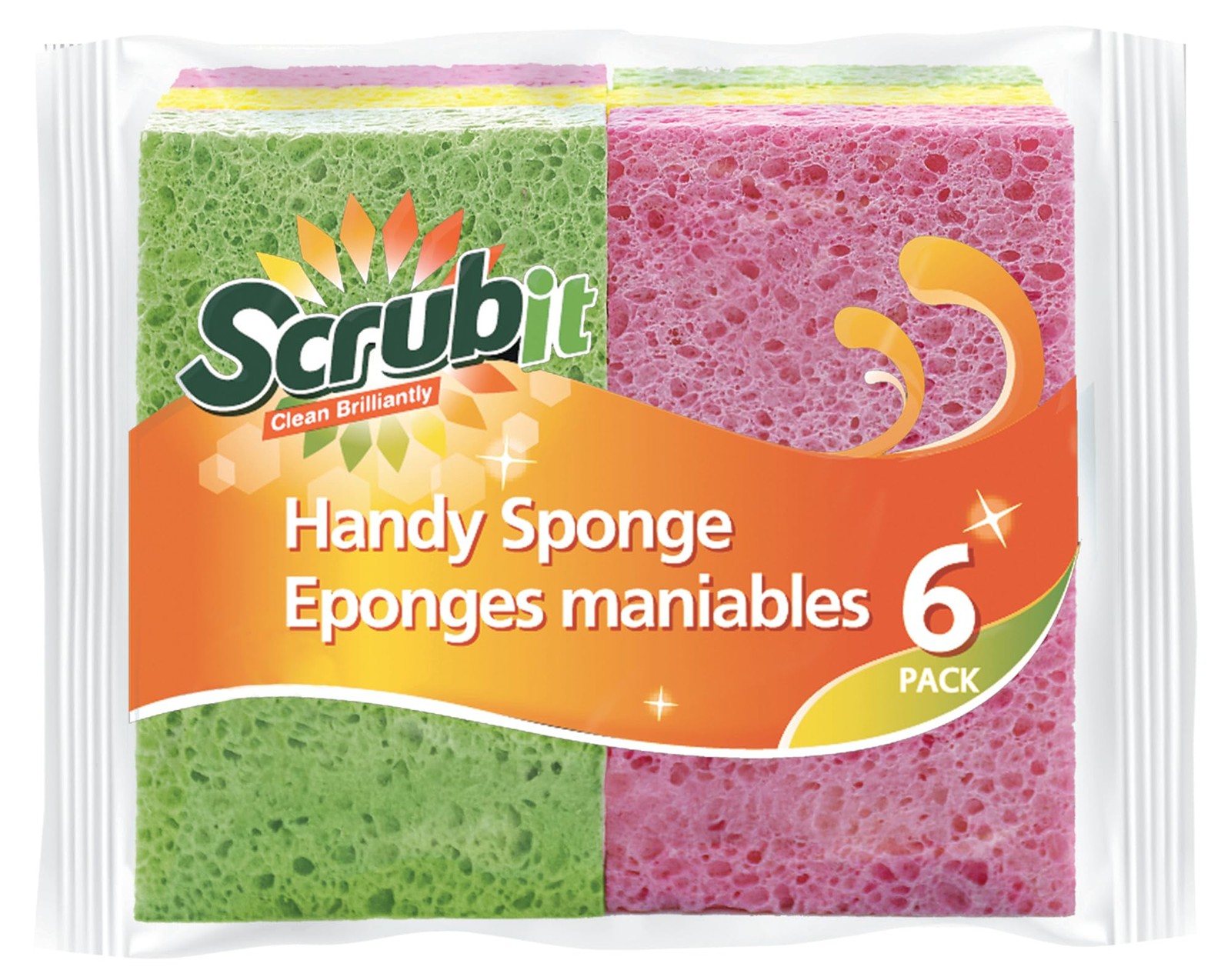 SCRUBIT Cellulose Scrub Sponge – Kitchen Cleaning Sponges for Dishes, Pans, P…