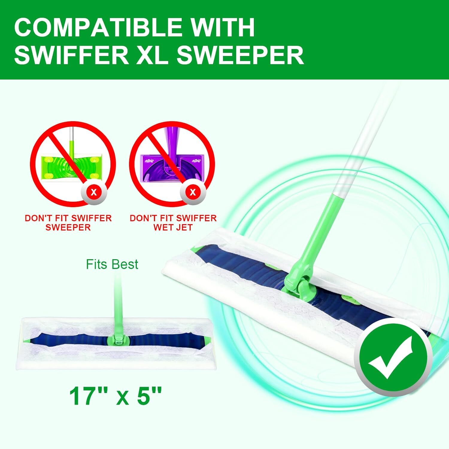 XL Dry Sweeping Cloths for Swiffer Sweeper Mop – 50 Count 50